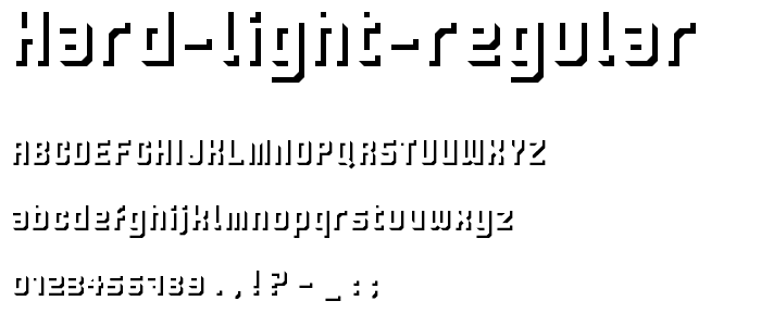 Hard Light Regular font