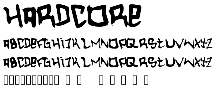 Hardcore font