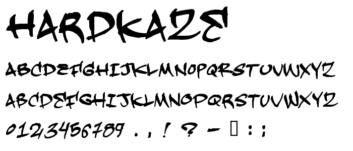 Hardkaze font