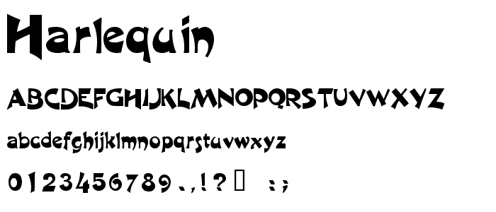 Harlequin font