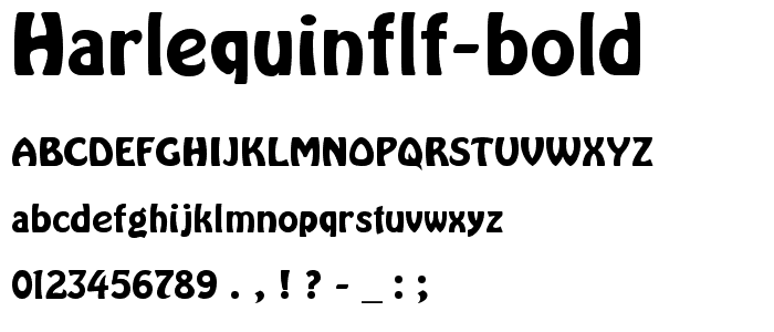 HarlequinFLF-Bold font