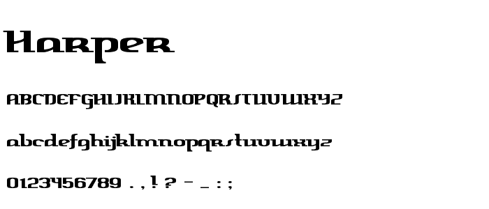 Harper font