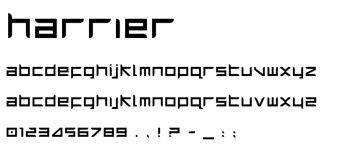 Harrier font