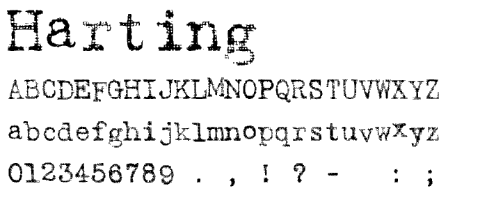 Harting font