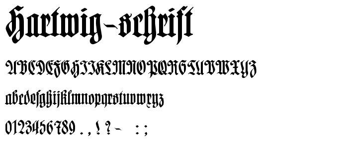Hartwig Schrift font