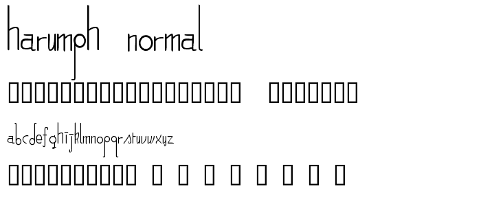 Harumph Normal font