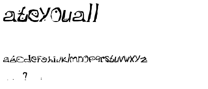 HateYouAll font