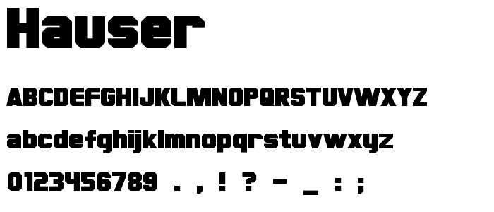 Hauser font