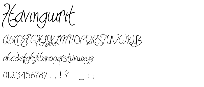 HavingWrit font