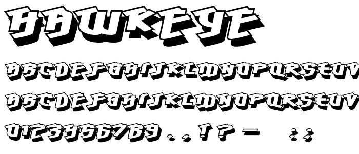 Hawkeye font