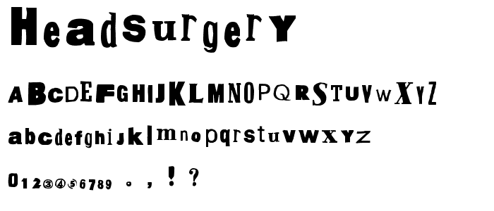 HeadSurgery font
