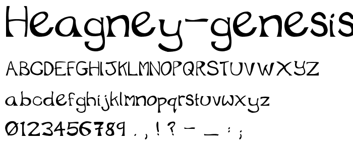 Heagney Genesis font