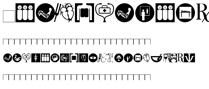 HealthcareSymbols font