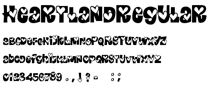 HeartlandRegular font