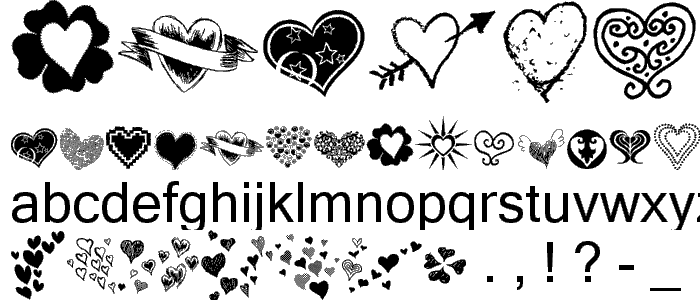 Heartz font