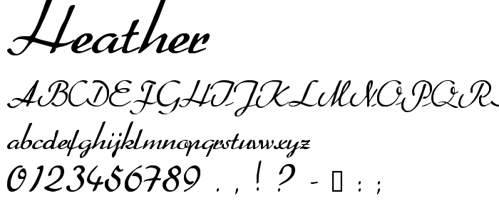 Heather font