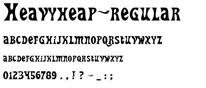 HeavyHeap-Regular font
