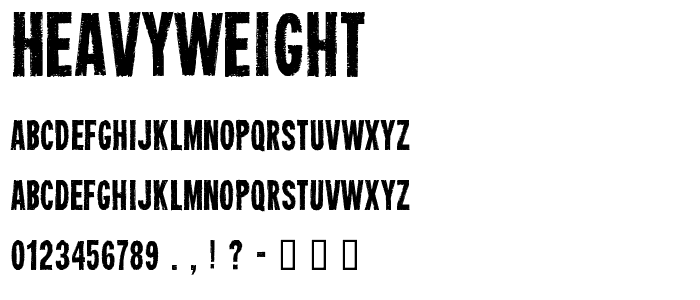Heavyweight font