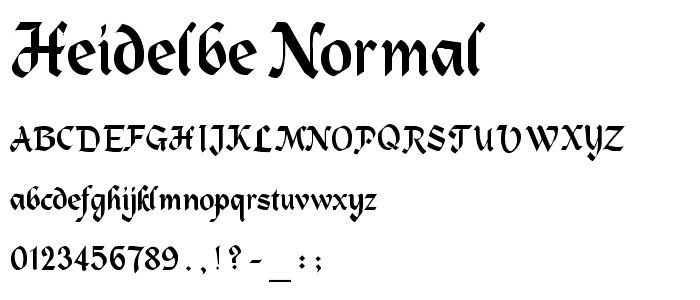 Heidelbe-Normal font