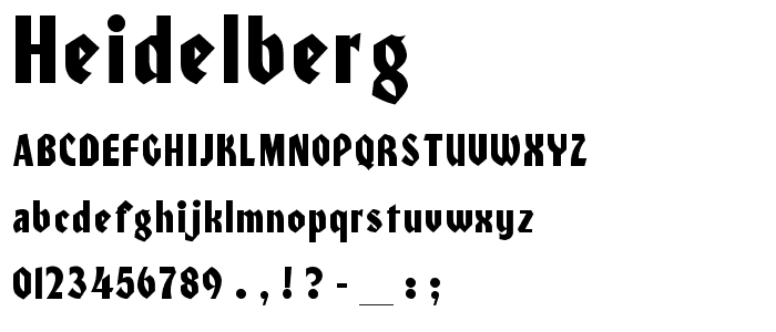 Heidelberg font