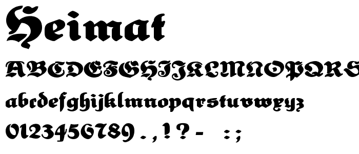 Heimat font