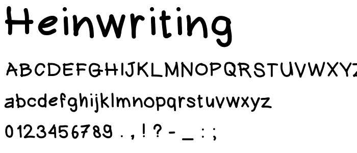 HeinWriting font