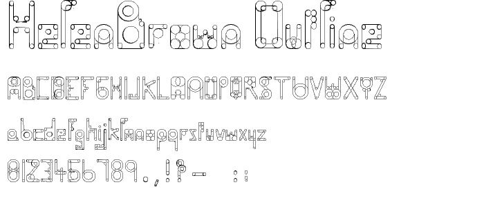 HelenBrown Outline font