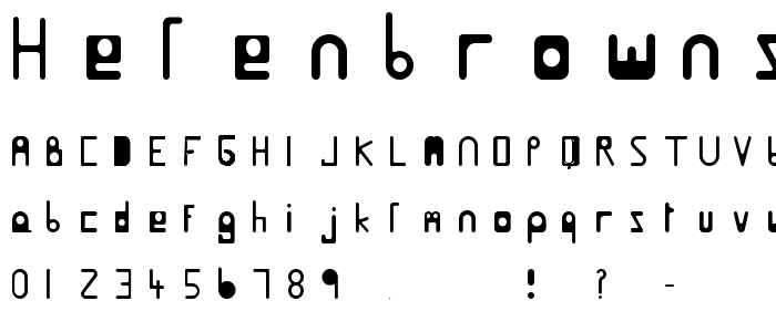 HelenBrownSolid font