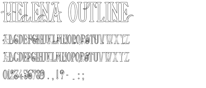 Helena-Outline font