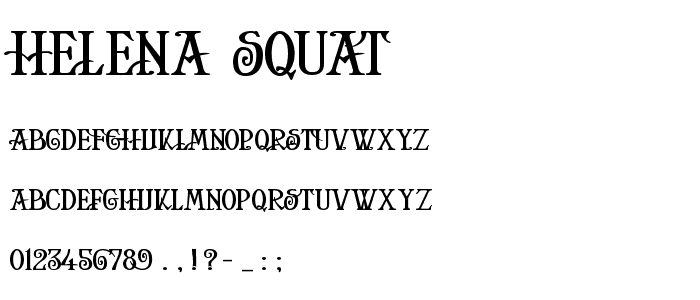 Helena-Squat font