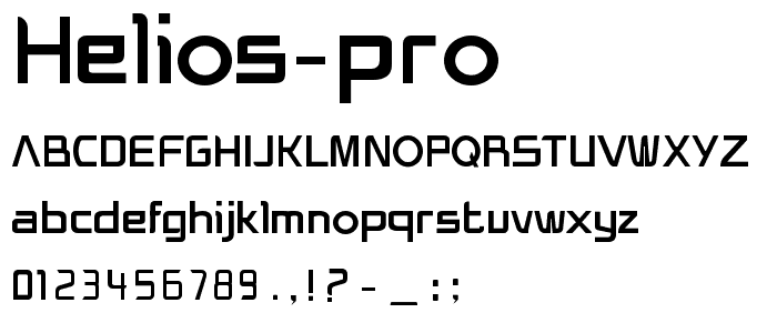 Helios Pro font