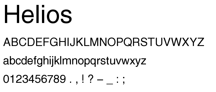 Helios font