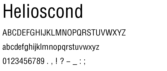 HeliosCond font