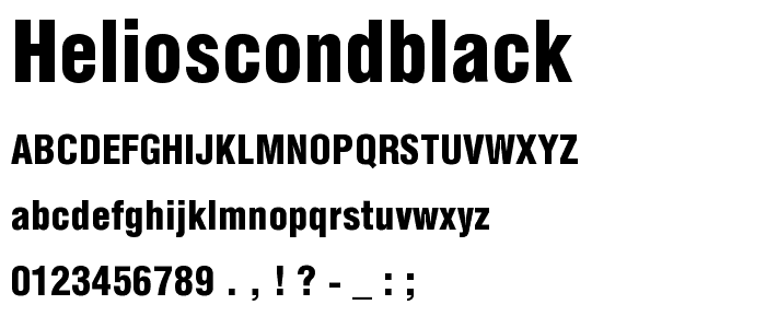 HeliosCondBlack font