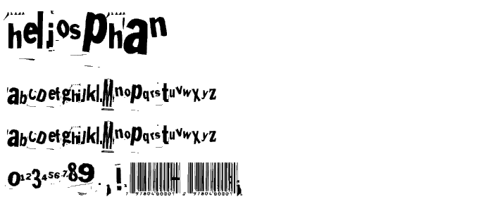 Heliosphan font
