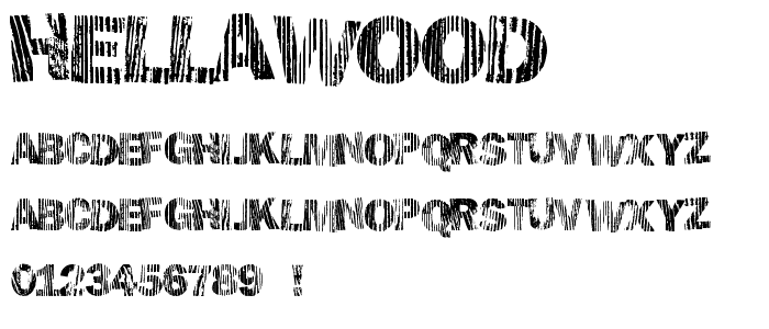 Hellawood font