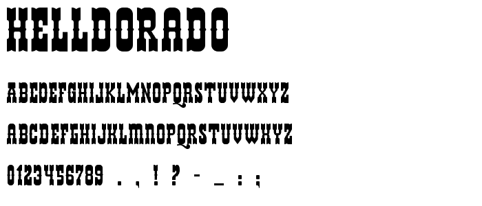 Helldorado font