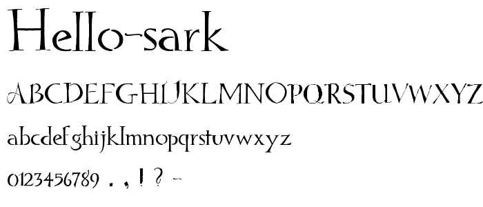 Hello Sark font