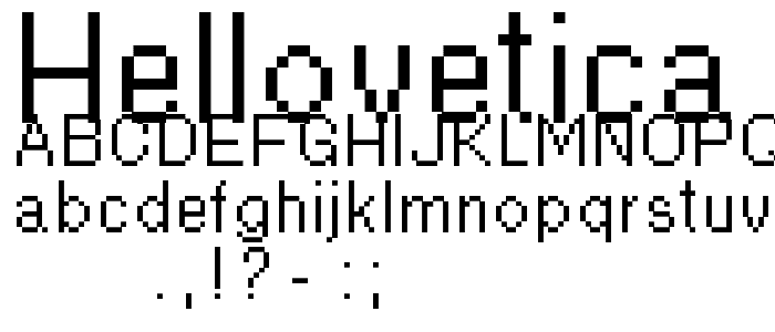 Hellovetica font