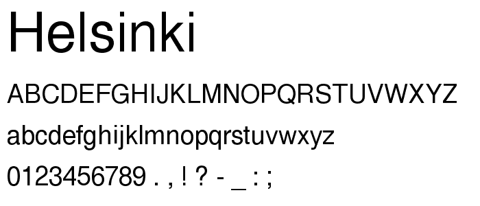 Helsinki font