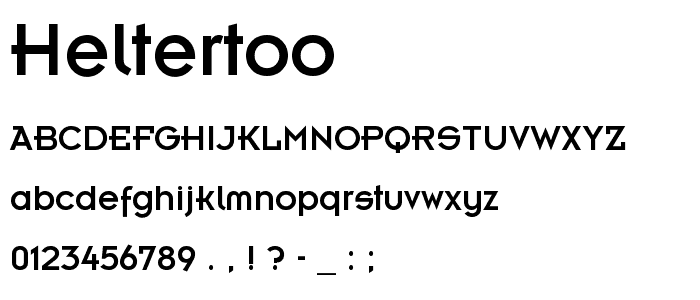 HelterToo font