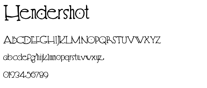 Hendershot font
