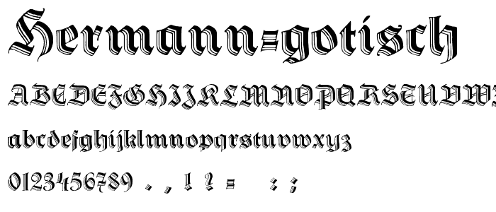 Hermann-Gotisch font