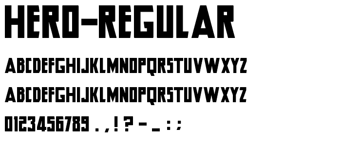 Hero Regular font