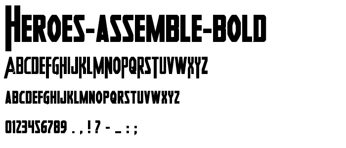 Heroes Assemble Bold font