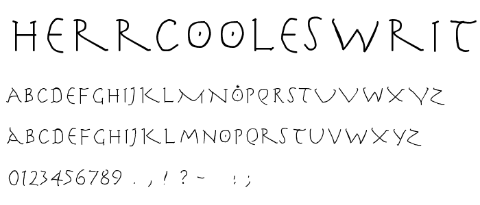 HerrCoolesWriting font