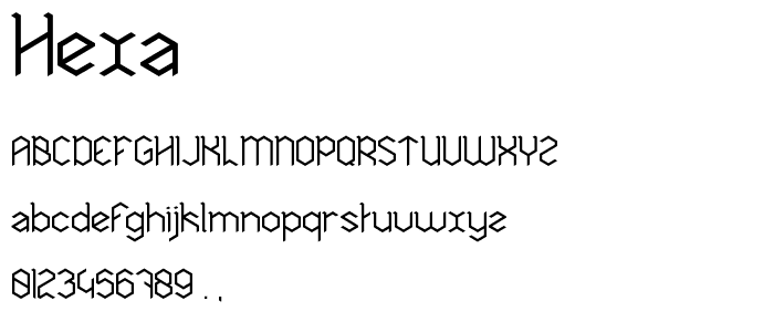 Hexa font