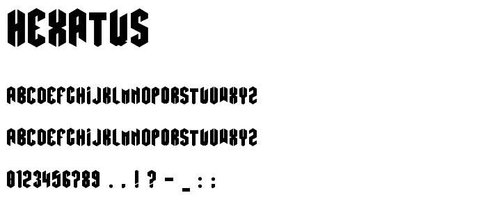 Hexatus font