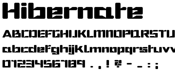 Hibernate font