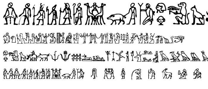 Hieroglify font